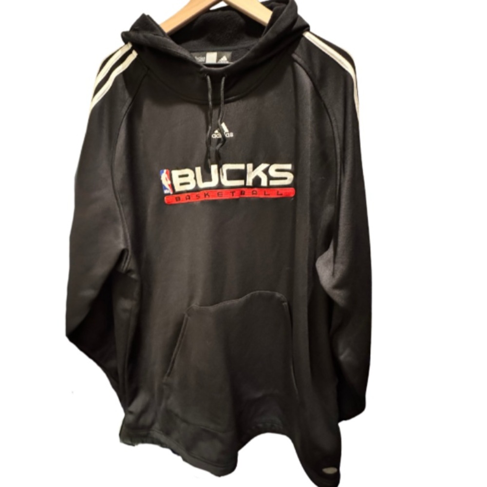 Adidas NBA Fusion Bucks Black Hoodie